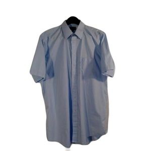 Fox Fire Dress Shirt Blue Size 17 1/2 Tall